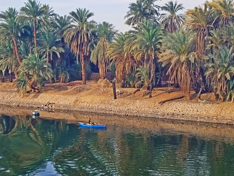 The Aswan high dam reservoir at sunset, Lake Nasser
